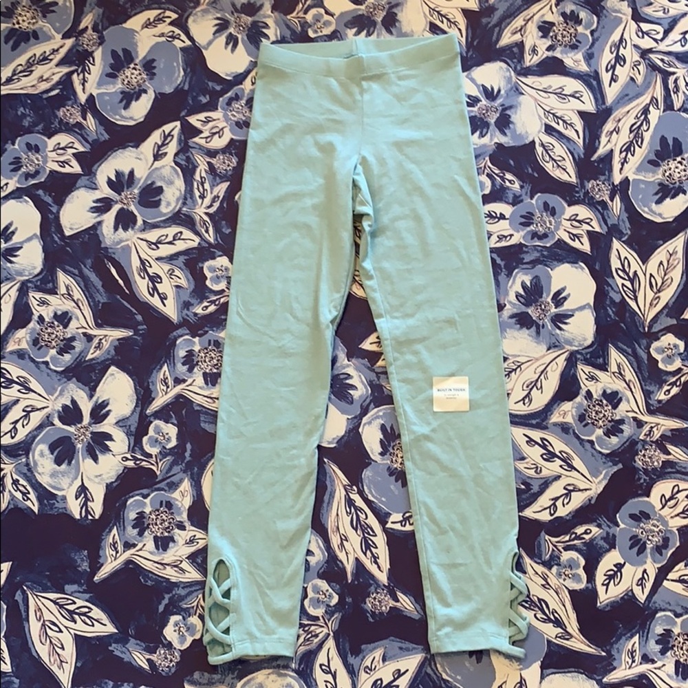 Jersey Lattice - Hem Leggings - Color kiss the sky